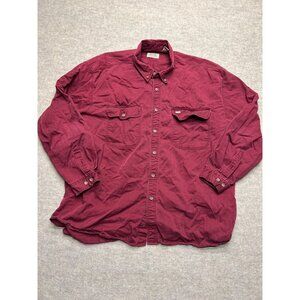 Vintage 90's St.John's Bay Red Button Down Cotton Men's Shirt XXLT